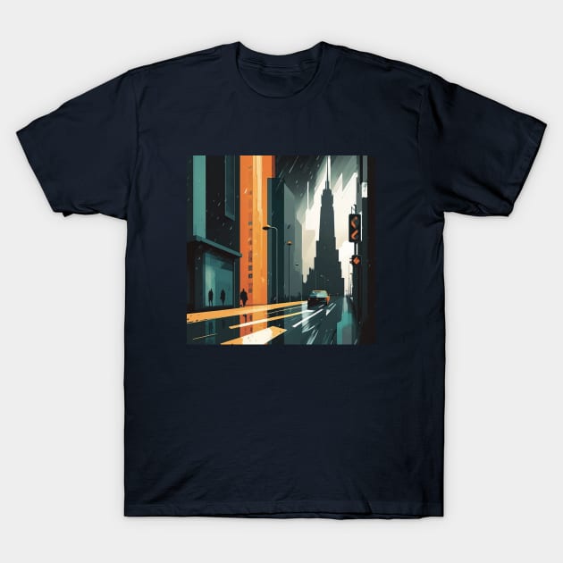 Stylized Cityscape T-Shirt by Star Scrunch